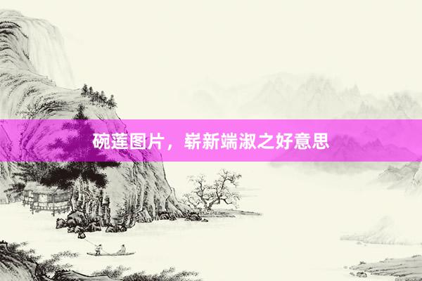碗莲图片，崭新端淑之好意思